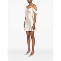 Rochii Self-Portrait Dama - Rochii Self-Portrait Beige Off-Shoulder Mini Dress With Ruched Details In Tech Fabric Woman Beige Femei (BM 17567892) - B-mall.ro