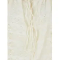 Imbracaminte THE ANDAMANE Dama - Salopete THE ANDAMANE Wilma White Jumpsuit With Long Balloon Sleeves And All-Over Embroidery In Cotton Stretch Woman WHITE Femei (BM 17568057) - B-mall.ro