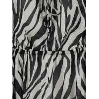 Imbracaminte THE ANDAMANE Dama - Rochii THE ANDAMANE Wilma Black And White Long Dress With Long Balloon Sleeves And All-Over Zebra Print In Cotton Woman Multicolor Femei (BM 17568060) - B-mall.ro