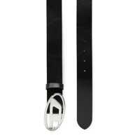 Curele Diesel Dama - Curele Diesel 1Dr Black Belt With Logo Buckle In Leather Woman Black Femei (BM 17568399) - B-mall.ro