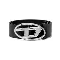 Curele '1Dr' Black Belt With Logo Buckle In Leather Woman Femei