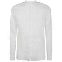 Camasi Tintoria Mattei Guru Neck Linen Shirt Clothing Barbati