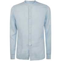 Camasi Tintoria Mattei Guru Neck Linen Shirt Clothing Barbati