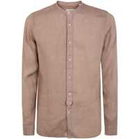 Camasi Tintoria Mattei Guru Neck Linen Shirt Clothing Barbati