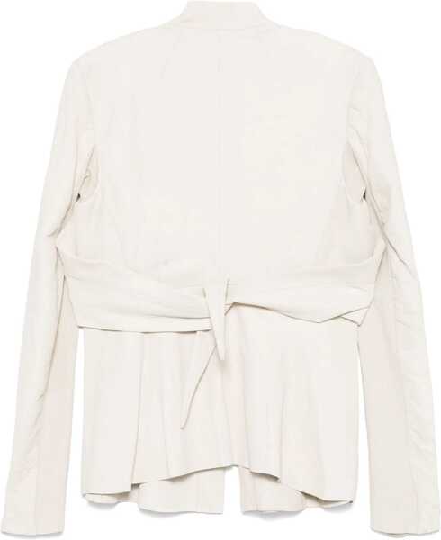 Sacouri office Rick Owens Structured Leather Jacket IVORY Femei (BM 17569420) 2
