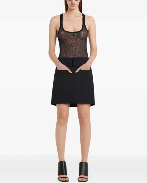 Bluze COURRGES Mesh Tank Top BLACK Femei (BM 17569450) 2