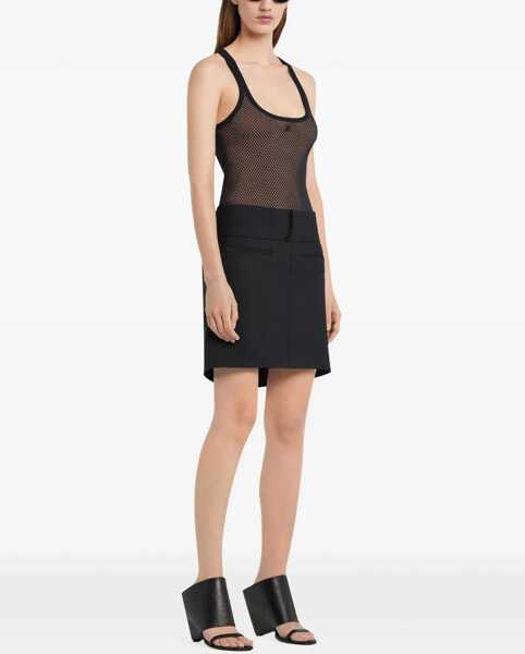 Bluze COURRGES Mesh Tank Top BLACK Femei (BM 17569450) 3