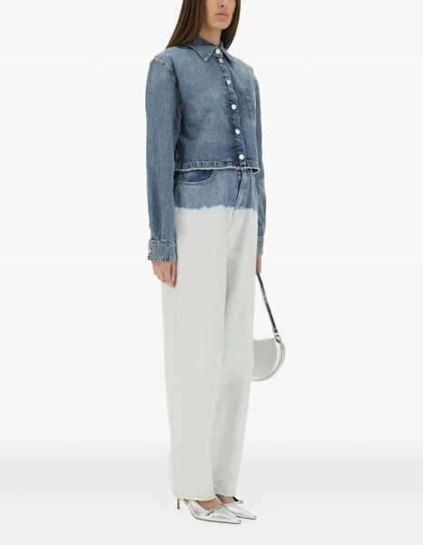 Blugi skinny MOSCHINO JEANS Two-Colour Jeans WHITE Femei (BM 17569495) 2