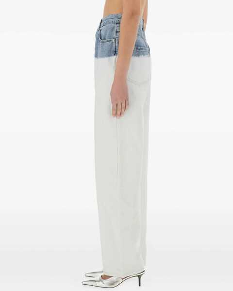Blugi skinny MOSCHINO JEANS Two-Colour Jeans WHITE Femei (BM 17569495) 3