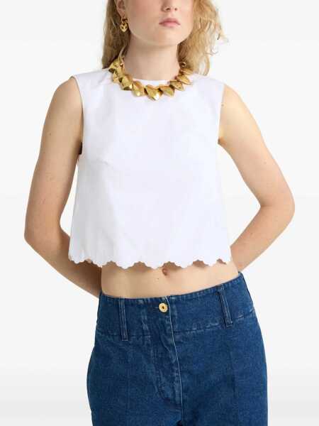 Bluze Patou Short Poplin Top WHITE Femei (BM 17569510) 4
