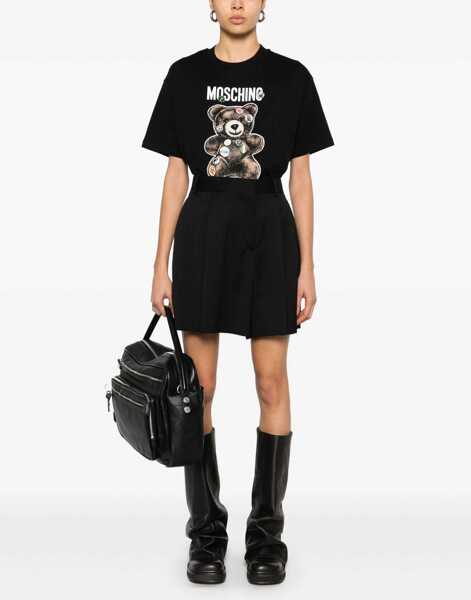 Pantaloni scurti Moschino Asymmetrical Wool Shorts BLACK Femei (BM 17569522) 2