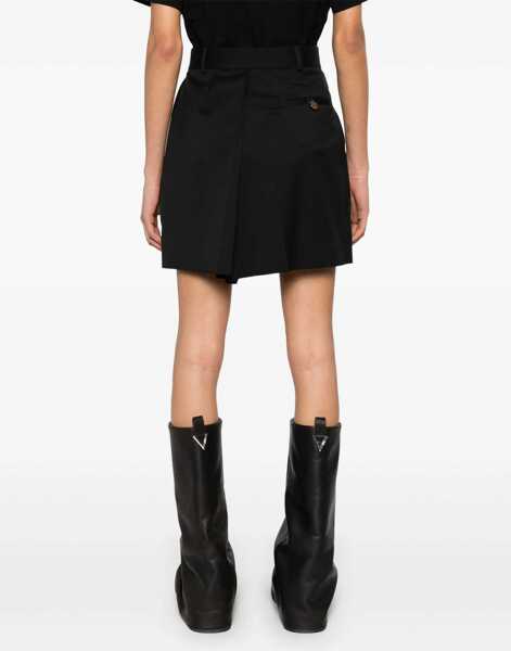 Pantaloni scurti Moschino Asymmetrical Wool Shorts BLACK Femei (BM 17569522) 4