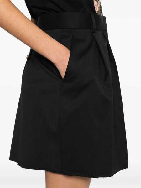 Pantaloni scurti Moschino Asymmetrical Wool Shorts BLACK Femei (BM 17569522) 5