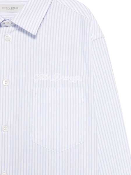 Camasi casual Golden Goose Golden/ Boys Regular Shirt/ Striped Cotton With Embroidery WHITE Baieti (BM 17569612) 3