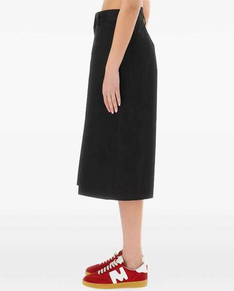 Pantaloni casual MSGM Wide-Leg Midi Pants BLACK Femei (BM 17569627) 2