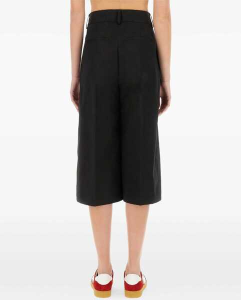 Pantaloni casual MSGM Wide-Leg Midi Pants BLACK Femei (BM 17569627) 3