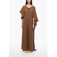 Salopete Cape Jumpsuit With Draped Sleeves Femei