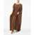 TALLER MARMO Cape Jumpsuit With Draped Sleeves Brown