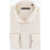 CORNELIANI Two-Tone Striped Shirt With Spread Collar Beige