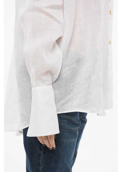 Bluze Ermanno Scervino Ramie Embroidered Shirt White Femei (BM 17570104) 3