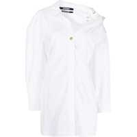 Camasi casual Les Sculptures Dropped Shoulder La Mini Robe Chemisier Dress Femei