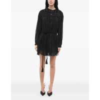 Rochii scurte Etoile Pinstriped Chemisier Dress With Laces Femei
