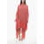 TALLER MARMO Oversized Cape Dress With Fringe Pink