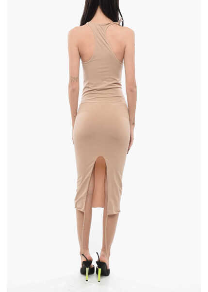 Rochii lungi ANDREADAMO Bodycon Sheath Midi Dress With Back Slit Pink Femei (BM 17570296) 2