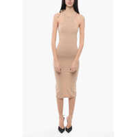 Rochii lungi Bodycon Sheath Midi Dress With Back Slit Femei