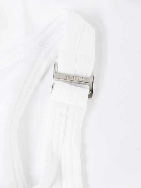 Costume de baie intregi THE ATTICO Solid Color One-Piece Swimsuit White Femei (BM 17570311) 3