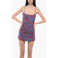 Imbracaminte Dama pagina 574 - Rochii scurte THE ATTICO Animal Patterned Stretch Fabric Beach Cover-Up Blue Femei (BM 17570317) - B-mall.ro