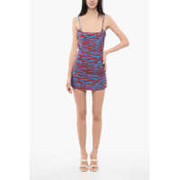 Rochii scurte Animal Patterned Stretch Fabric Beach Cover-Up Femei