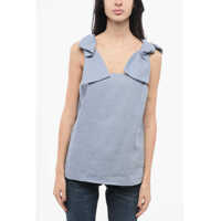 Bluze Linen Top With Bow Straps Femei