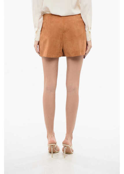 Pantaloni scurti Ermanno Scervino Suede Wrap Shorts Brown Femei (BM 17570422) 2