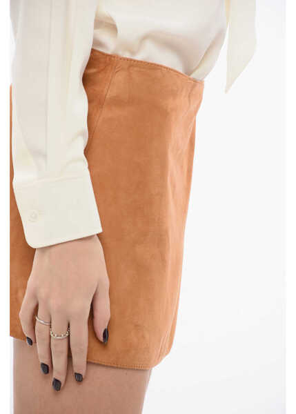 Pantaloni scurti Ermanno Scervino Suede Wrap Shorts Brown Femei (BM 17570422) 3