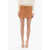 Ermanno Scervino Suede Wrap Shorts Brown