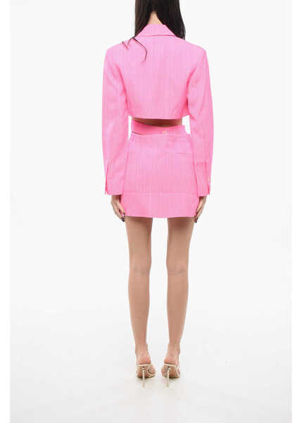 Sacouri JACQUEMUS Le Raphia Cut Out Bari Blazer Dress Pink Femei (BM 17570425) 2