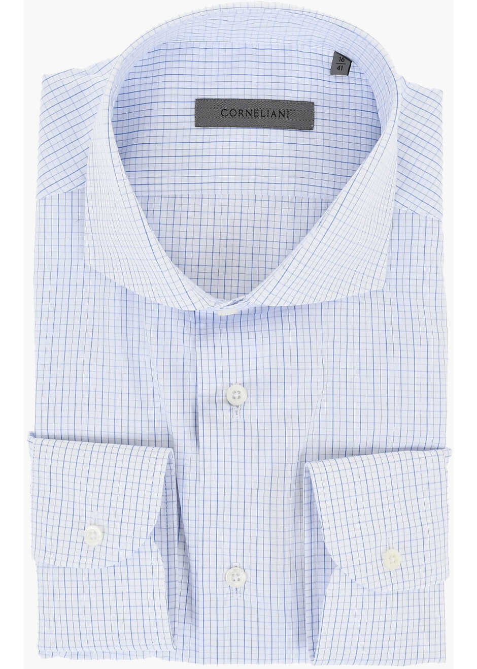 Camasi casual CORNELIANI Micro Checked Lightweight Cotton Shirt White Barbati (BM 17570452) 1