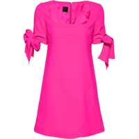 Rochii scurte Squared Neckline Verdicchio Flared Dress With Bow On The Sle Femei