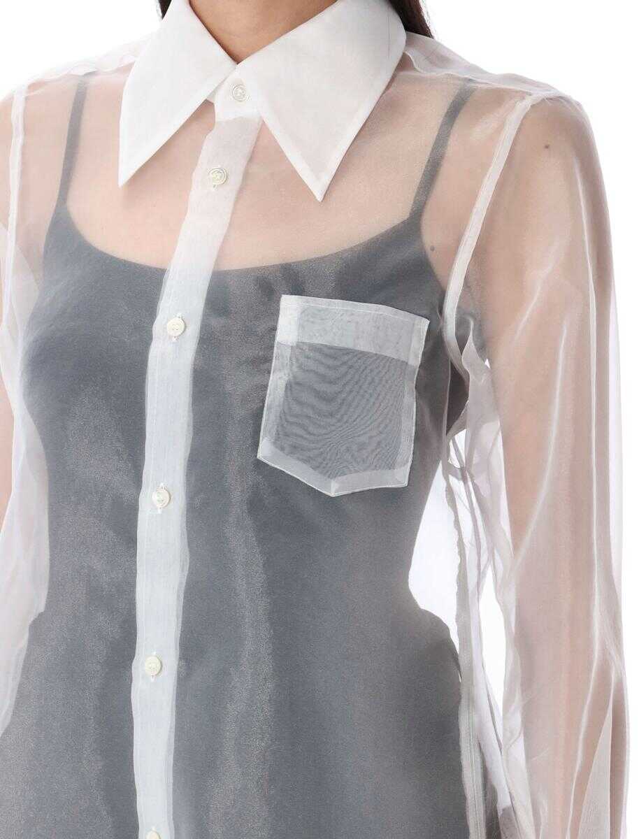 Camasi Comme Des Garons Woman Comme Des Garons Woman Organza Shirt WHITE Femei (BM 17571249) 3