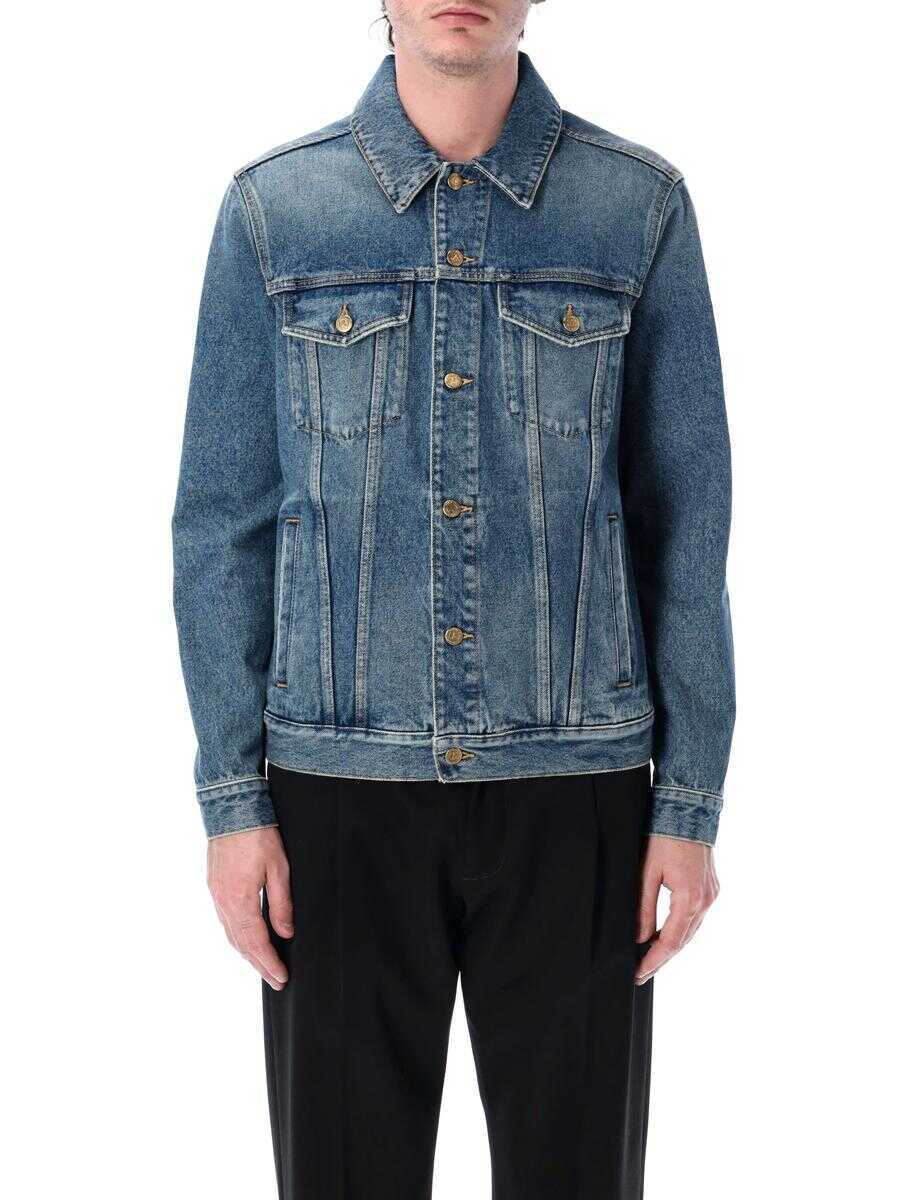 Geci Golden Goose Golden Goose Agenore Denim Jacket BLUE Barbati (BM 17571312) 1