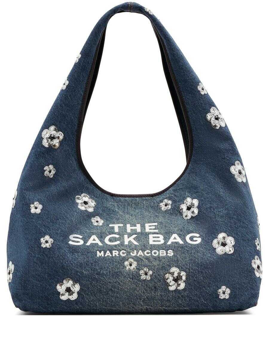Genti de umar Marc Jacobs Marc Jacobs The Sequin Daisy Denim Sack Tote Bag VINTAGE INDIGO Femei (BM 17571492) 1
