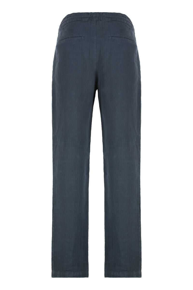Pantaloni 120 LINO 120 Lino Linen Trousers BLUE Barbati (BM 17571588) 2