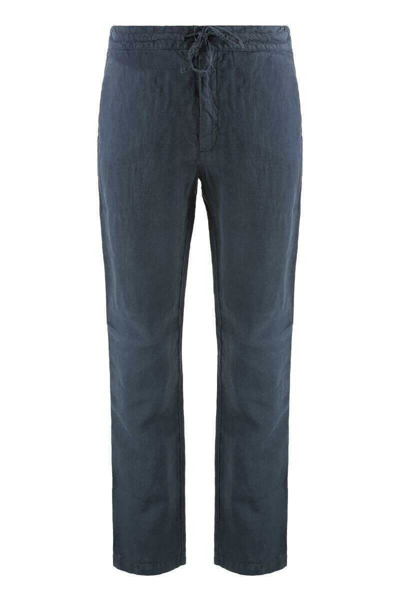 Pantaloni 120 LINO 120 Lino Linen Trousers BLUE Barbati (BM 17571588) 1
