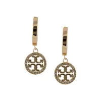 Cercei 'Miller' Gold-Colored Hoop Earrings With Crystals In Brass Woman Femei