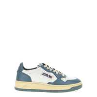 Sneakers Autry Medalist Low Two-Tone White And Silver Blue Leather Sneakers Femei