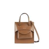 Genti de mana Hidesins Caramel Leather Flap J Bag Femei