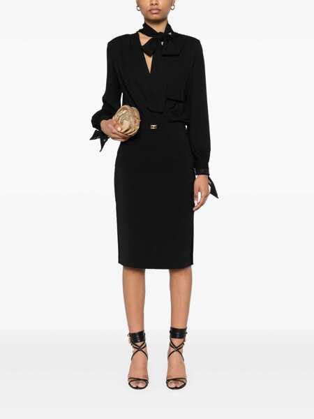 Fuste Elisabetta Franchi Elisabetta Franchi Midi Skirt Black Femei (BM 17574462) 2