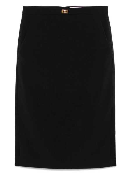 Fuste Elisabetta Franchi Elisabetta Franchi Midi Skirt Black Femei (BM 17574462) 1