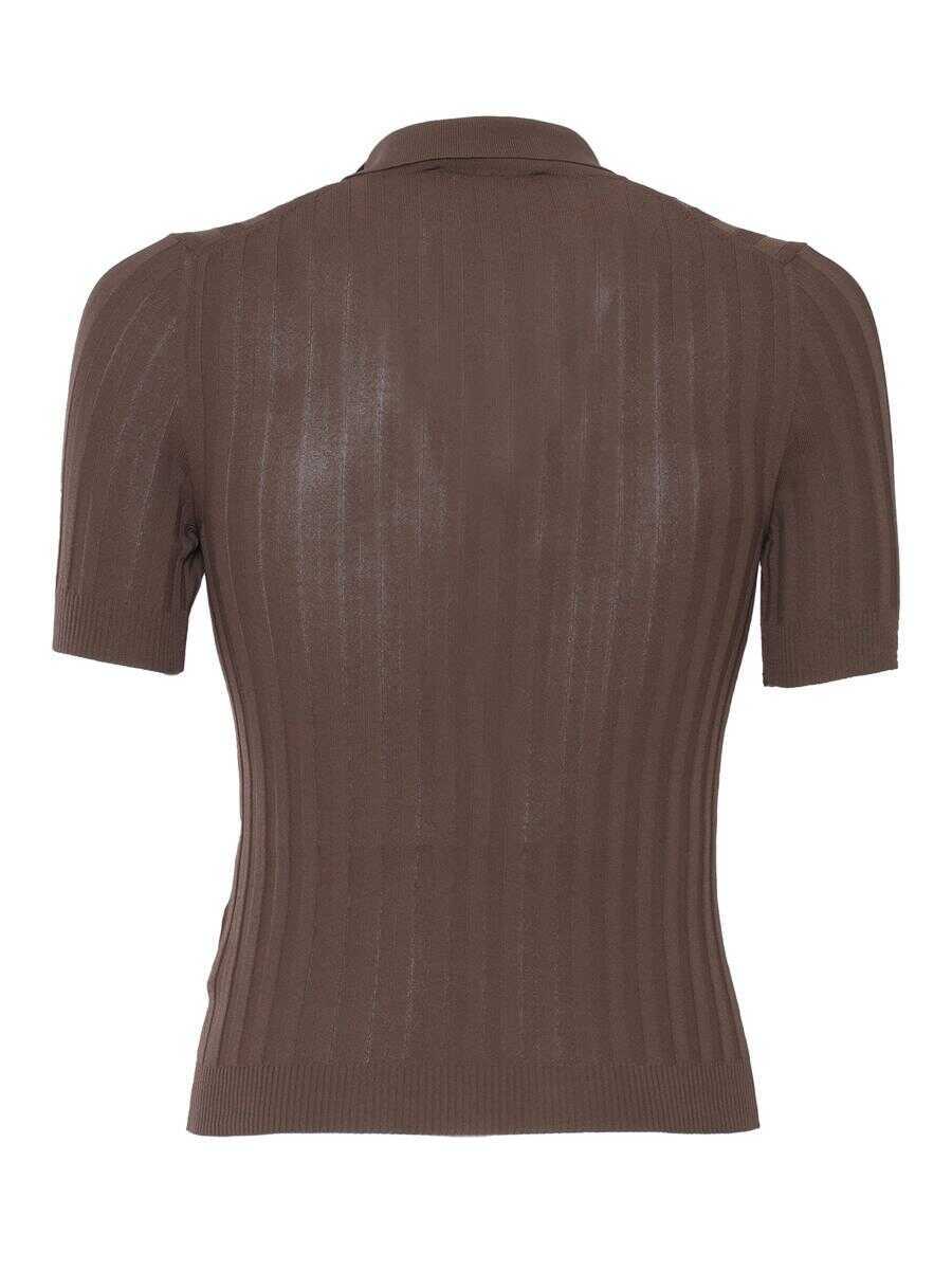 Tricouri Polo Phi Fdl Phi Fdl Polo BROWN Femei (BM 17575539) 2